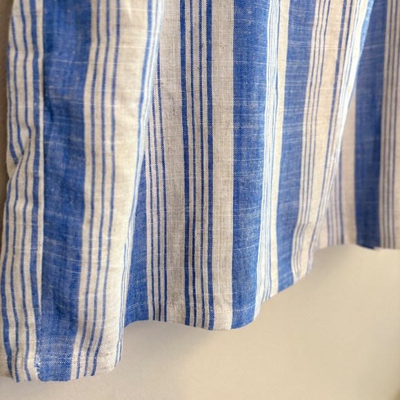 3/$10⚡️Torrid Blue & White Striped Knee Length Skirt with Elastic Waist - Picture 6 of 14